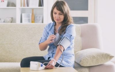 Woman Checking Blood Pressure